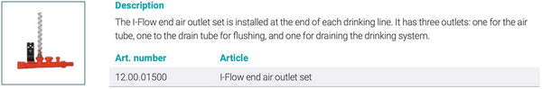 I-Flow poultry end air outlet set