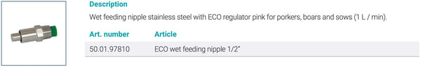 Pig ECO wet feeding nipple