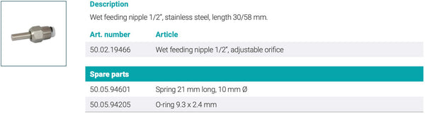Pig high-line wet feeding nipple (M) 30/58